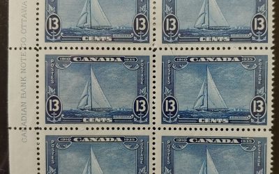 Canada #216 F/VF Mint four NH Plate 2 Inscription Block (6)