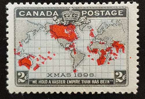 Canada #86 Fine+ Mint 1898 2c dual shift Map