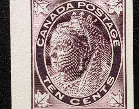 Canada #73P VF 1897 10c Plate Proof, only 235 issued