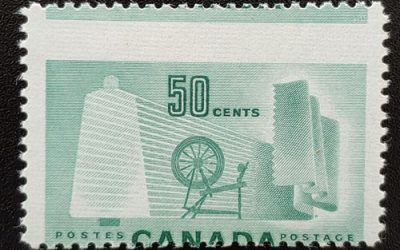 Canada #334 Never Hinged 1953 50c Textiles Misperf ex Penko