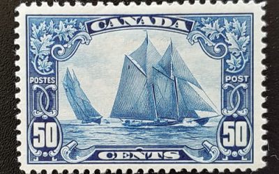 Canada #158 F/VF Mint 1929 50c Bluenose