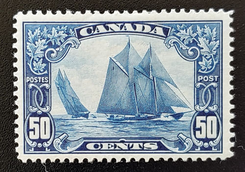 Canada #158 F/VF Mint 1929 50c Bluenose