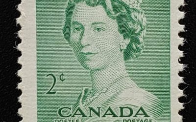 Canada #326 Mint 1953 2c Karsh QEII Misperf