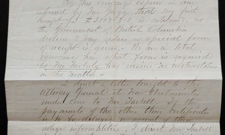 Quesnellemouth 6 Sep 1864 G.B. Wright Letter to Lang etc ex Wellburn