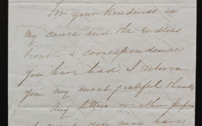 Maple Bay, B.C. 25 Jl 1867 T. Skinner Letter to H. Crease, ex Wellburn