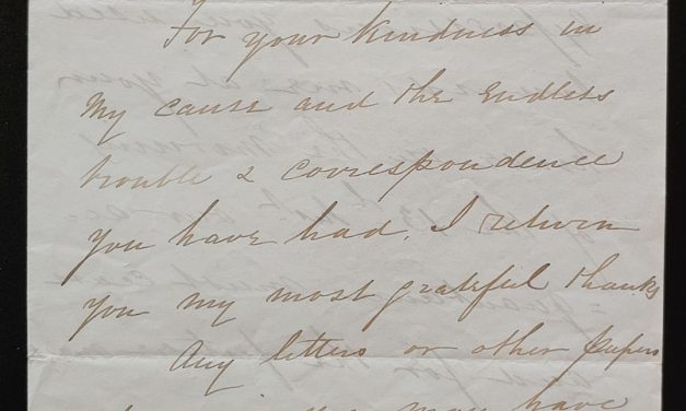 Maple Bay, B.C. 25 Jl 1867 T. Skinner Letter to H. Crease, ex Wellburn