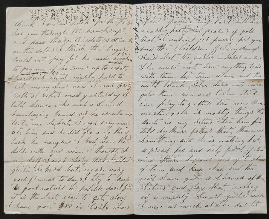 Victoria, V.I. 17 Jan 1865 4 sided Caleb Fairweather letter, ex Wellburn