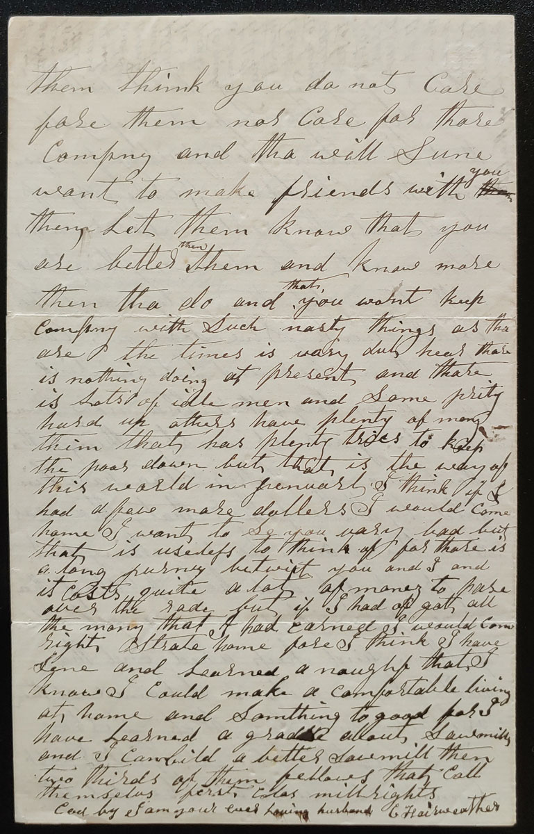 Victoria, V.I. 17 Jan 1865 4 sided Caleb Fairweather letter, ex Wellburn