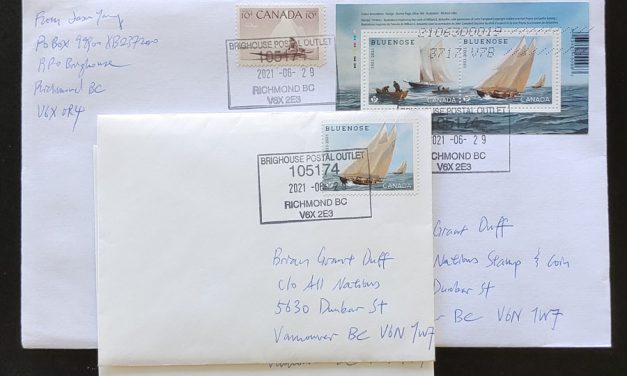 Canada 29 Jn 2021 Bluenose Centenary FDC trio incl Capex S/S (5)