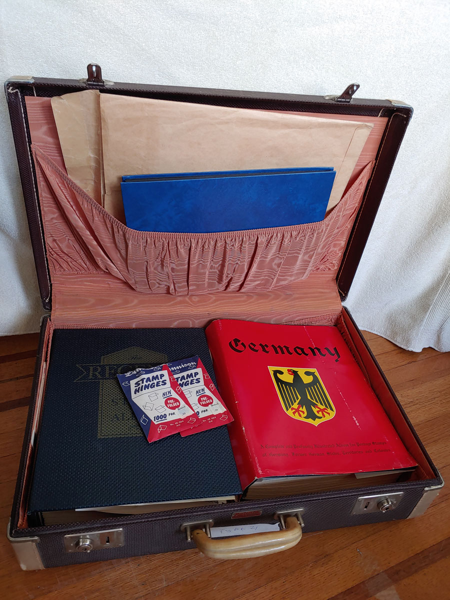Estate Lot as received in Regent & Minkus Germany albums in suitcase