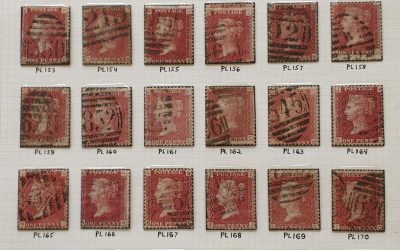 G.B. #33 Used 1858/64 1d Reds Plates 147/182 on page (36)