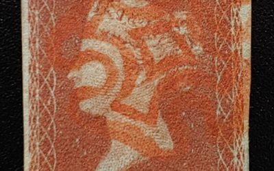 G.B. #3 Fine Used 1841 red M/C Used 1d Red Position T-J
