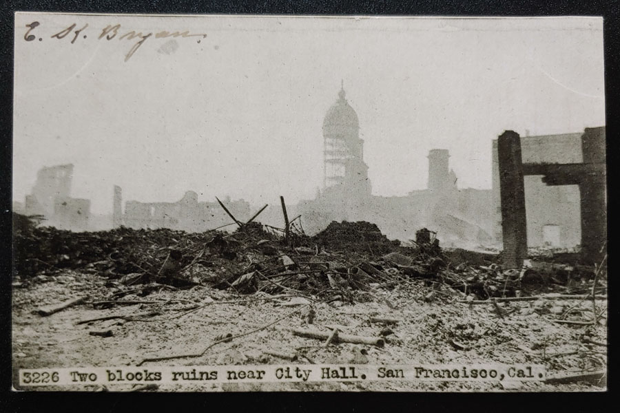 San Francisco Earthquake Unu 1906 Disaster Postcard