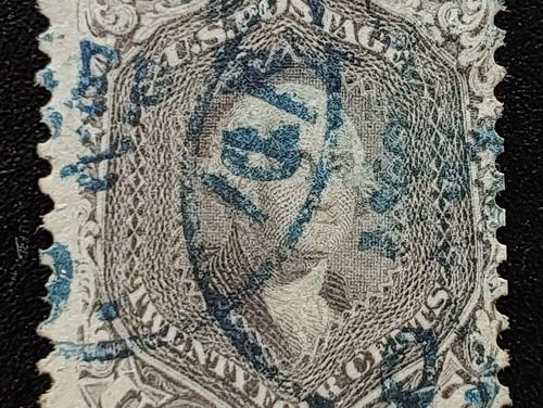U.S.A. #70a Fine blue CDS Used 24c Brown Lilac