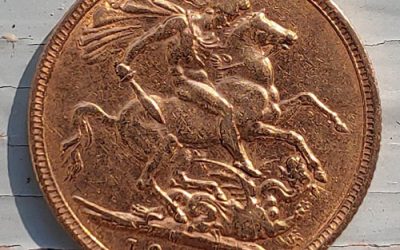 Australia F/VF 1902M Edward VII Gold Sovereign .234oz AGW