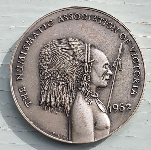 Numismatic Assn of Victoria Unc 1962 high relief Silver Medal #29/50