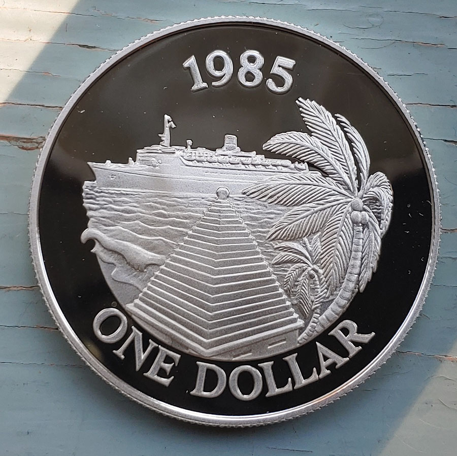 Bermuda Proof 1985 Cruise Ship Silver Dollar .8356oz ASW