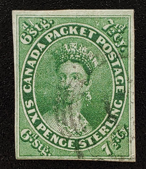 Canada #9 VF Used 1857 7.5d $2250