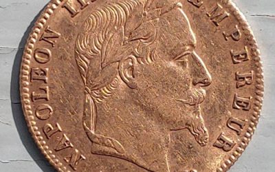France XF 1864A Napoleon III Gold 5 Francs, mt mark .0467oz AGW