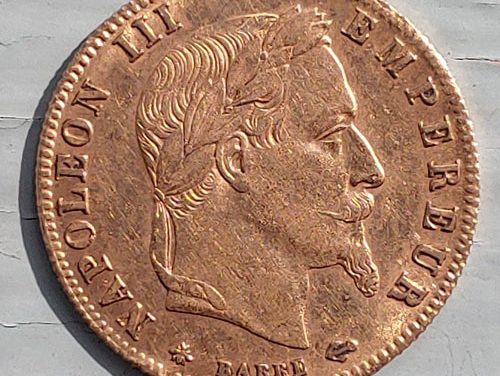 France XF 1864A Napoleon III Gold 5 Francs, mt mark .0467oz AGW