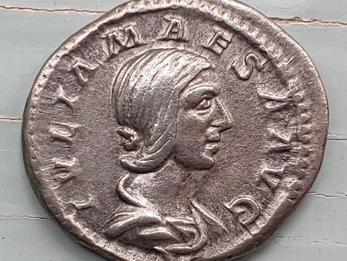 Julia Maesa 218-220 AD 4gm Silver Denarius w/ Juno etc