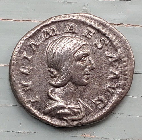 Julia Maesa 218-220 AD 4gm Silver Denarius w/ Juno etc