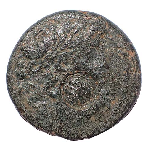 Cleopatra VII 48/47 BC 24mm 13.2gm Antioch AE Tetrachalkon w/ Cleopatra VII countermark. “The donations of Alexandria”