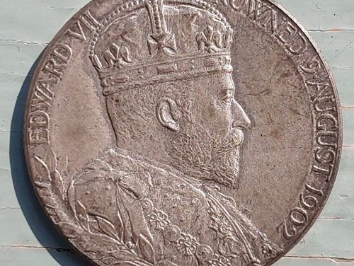 Edward VII & Queen Alexandra BU 1902 13gm Coronation Silver Medal