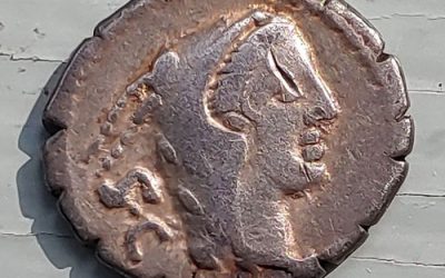 Roman Republic 80 BC L. Procillus 3.77gm Silver Denarius w/ Juno Sospita
