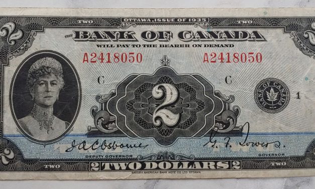 Canada #BC3 Fine 1935 $2 Queen Mary Banknote