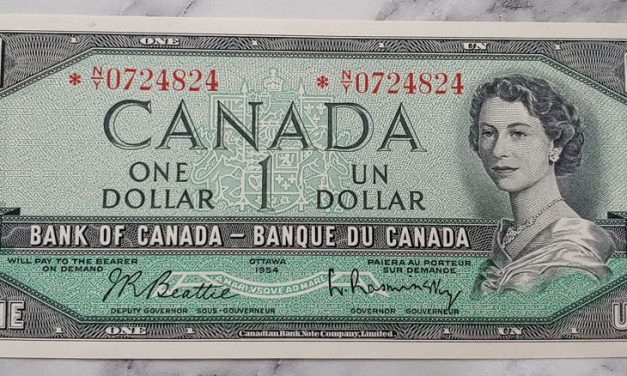Canada #BC37bA Unc 1954 prefix *N/Y Replacement Dollar Bill