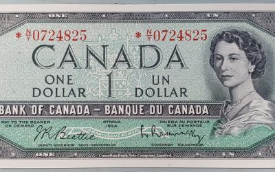 Canada #BC37bA Unc 1954 prefix *N/Y $1 Replacement Note