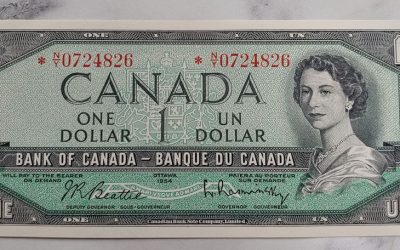 Canada #BC37bA Choice Unc 1954 prefix *N/Y $1 Replacement Note