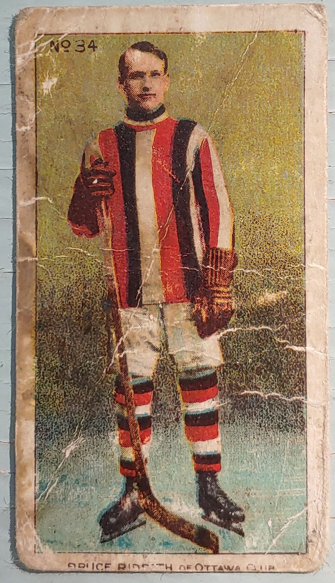 Bruce Ridpath C56 #34 1910/11 Rookie Hockey Card, faults