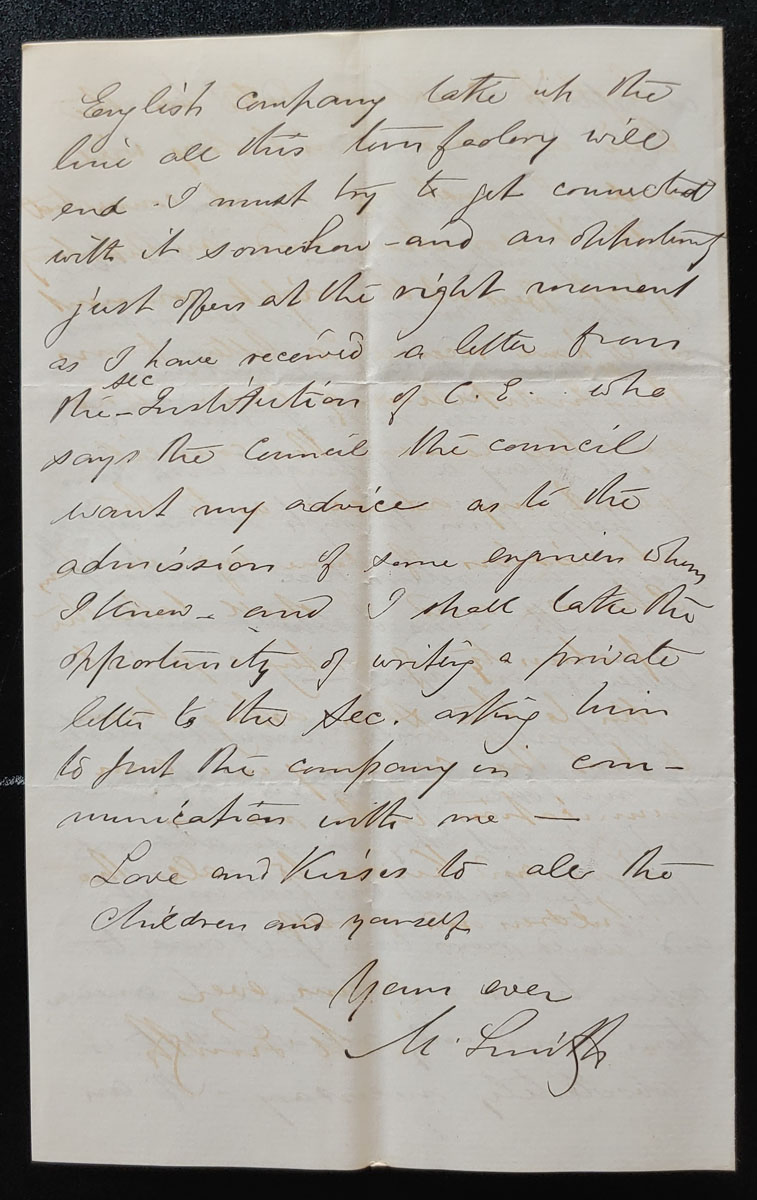 Fort Ellice, N.W.T. 26 July 1880 4-page Marcus Smith letter to his wife