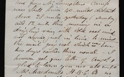 Fort Ellice, NWT 16 Aug 1880 1.5pg Marcus Smith letter to his wife