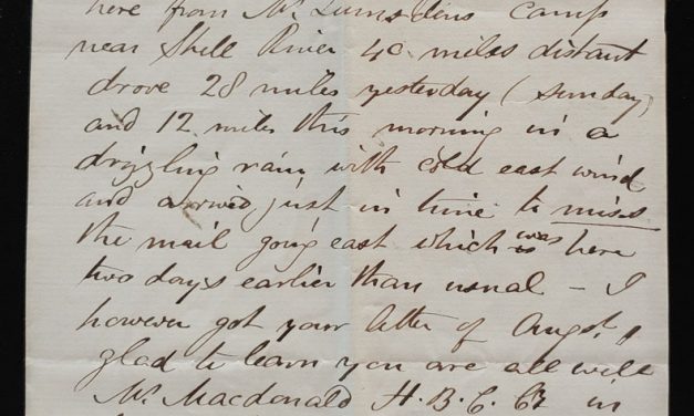 Fort Ellice, NWT 16 Aug 1880 1.5pg Marcus Smith letter to his wife