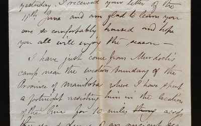Odanah, N.W.T. 18 July 1880 Marcus Smith Letter to his wife