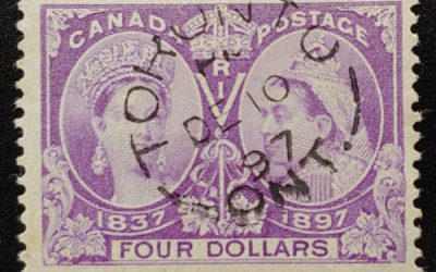 Canada #64 F/VF Toronto CDS Used 1897 $4 Jubilee