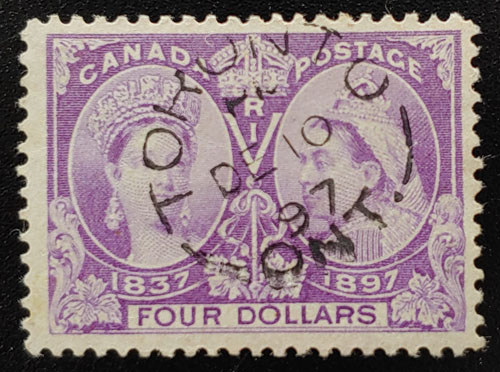 Canada #64 F/VF Toronto CDS Used 1897 $4 Jubilee
