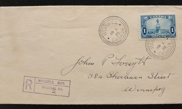Canada #227 1 Jun 1935 $1 Champlain Registered Winnipeg FDC