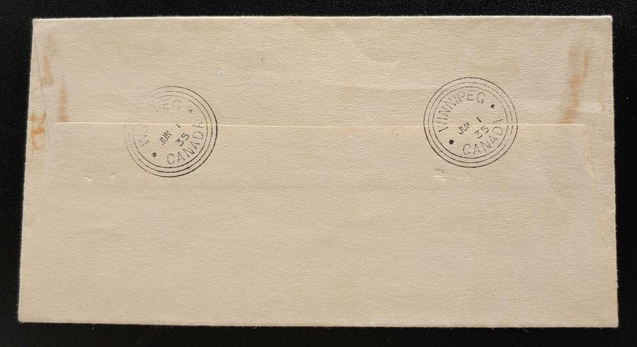 Canada #227 1 Jun 1935 $1 Champlain Registered Winnipeg FDC