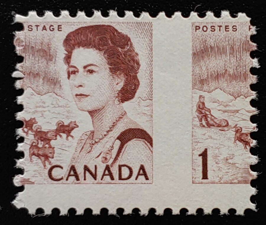Canada #454 Never Hinged 1971 1c Centennial Misperf, ex Penko