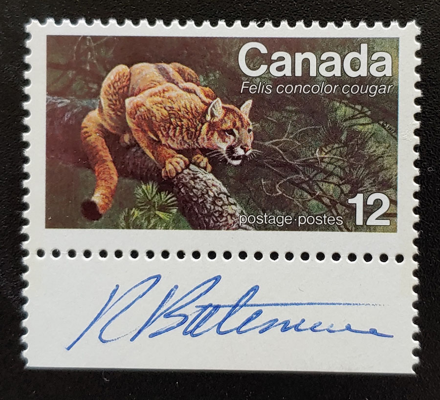 Canada #732 Never Hinged 1977 12c Signed Robert Bateman