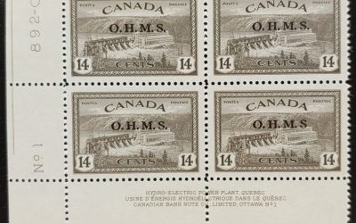 Canada #O7a VFNH 1949 14c Missing Period Variety in LL PB (4)