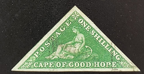 Cape of Good Hope #6 VF Used 1858 1/- Triangle