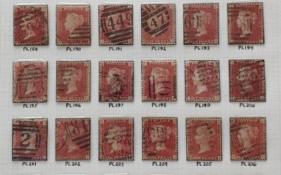 G.B. #33 Used 1858/64 1d Red Plates 183/218 on page (36)