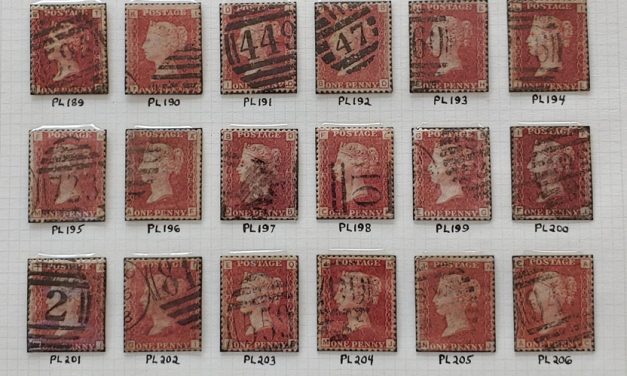 G.B. #33 Used 1858/64 1d Red Plates 183/218 on page (36)