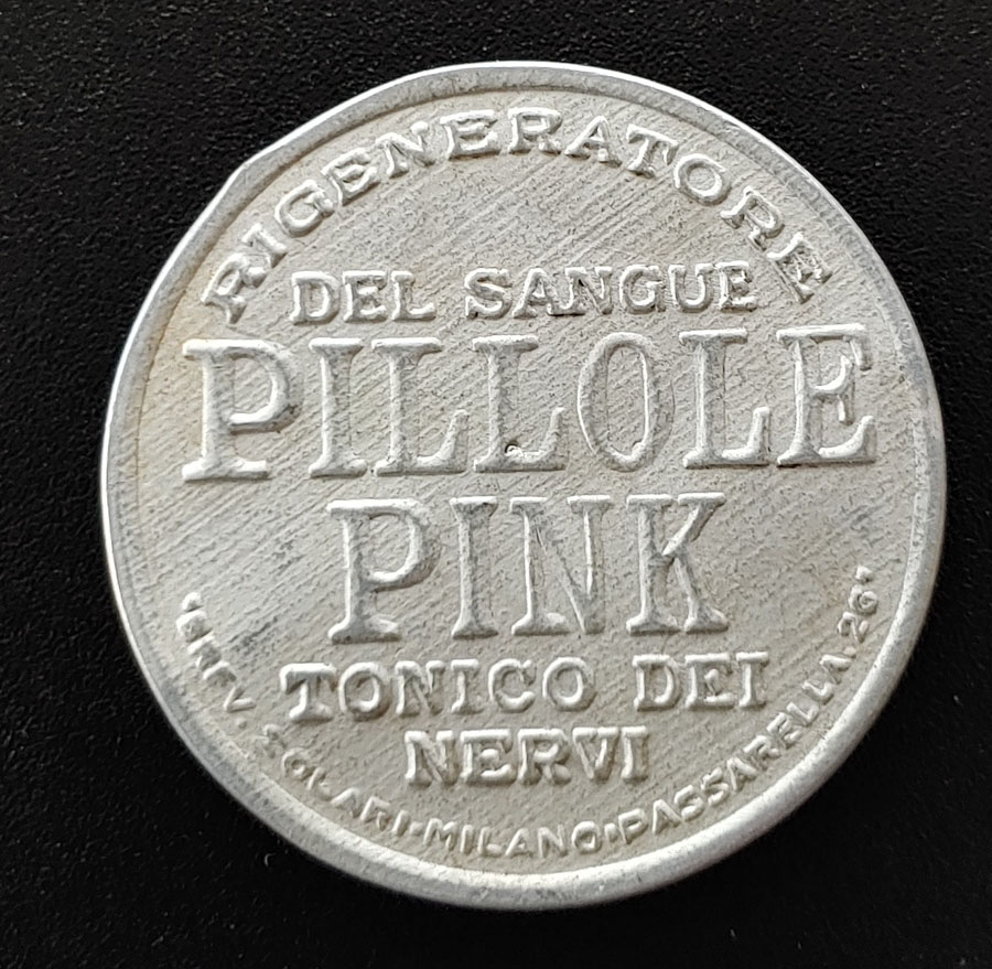 Italy Pillole Pink Nerve Tonic 5c encased Postage, ex Goodhelpsen