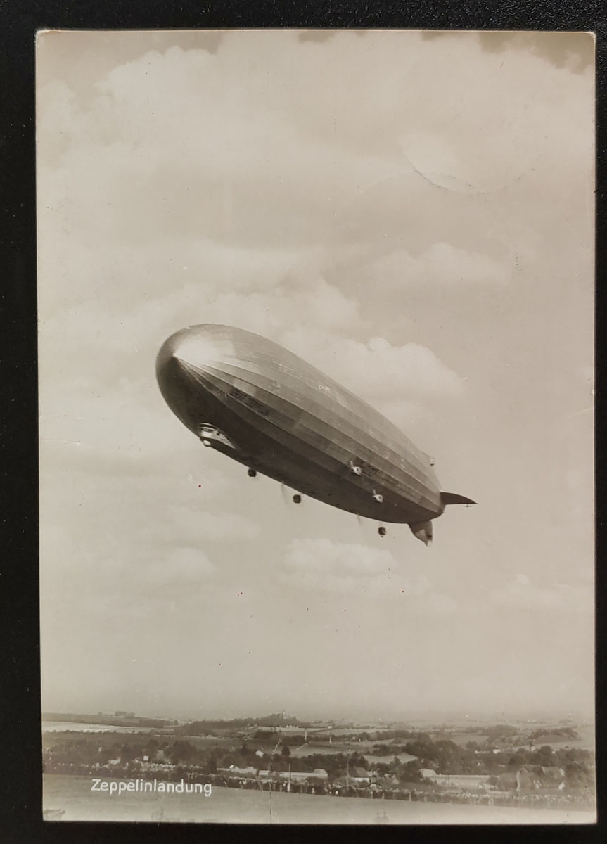 Germany 6 Aug 1939 Used Zeppelin Landing Postcard